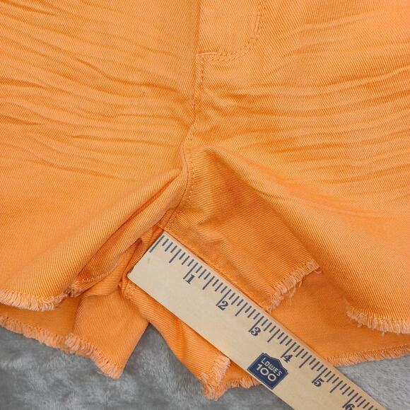 Lauren Conrad LC Cutoff Denim Shorts Womens Size 16 Peach 3" Mid Rise Distressed - Picture 10 of 11